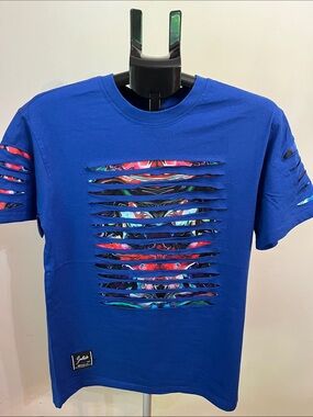 NWT Switch Remarkable Razor Slashed Graphic T-Shirt (blue)